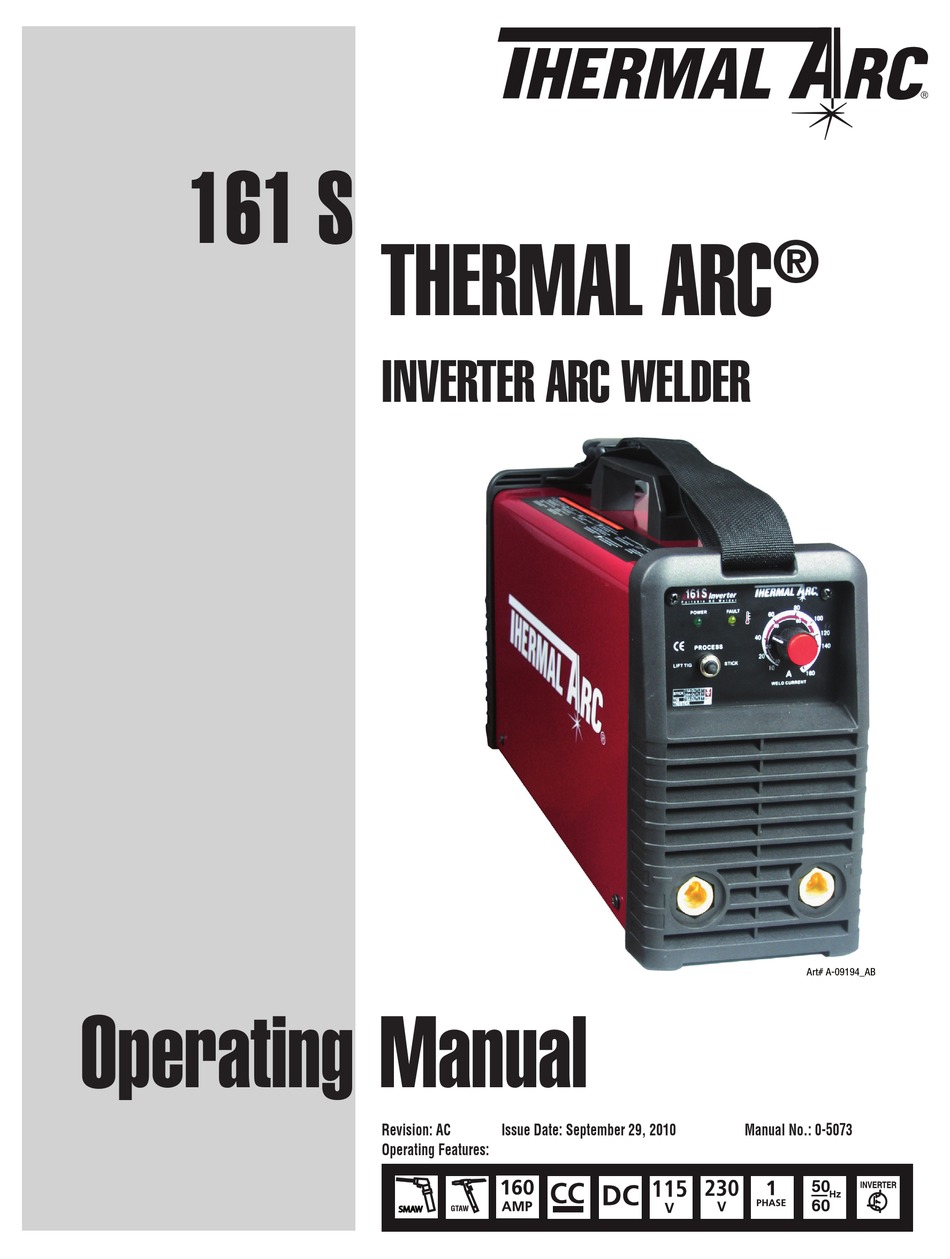 THERMAL ARC 161 S OPERATING MANUAL Pdf Download | ManualsLib