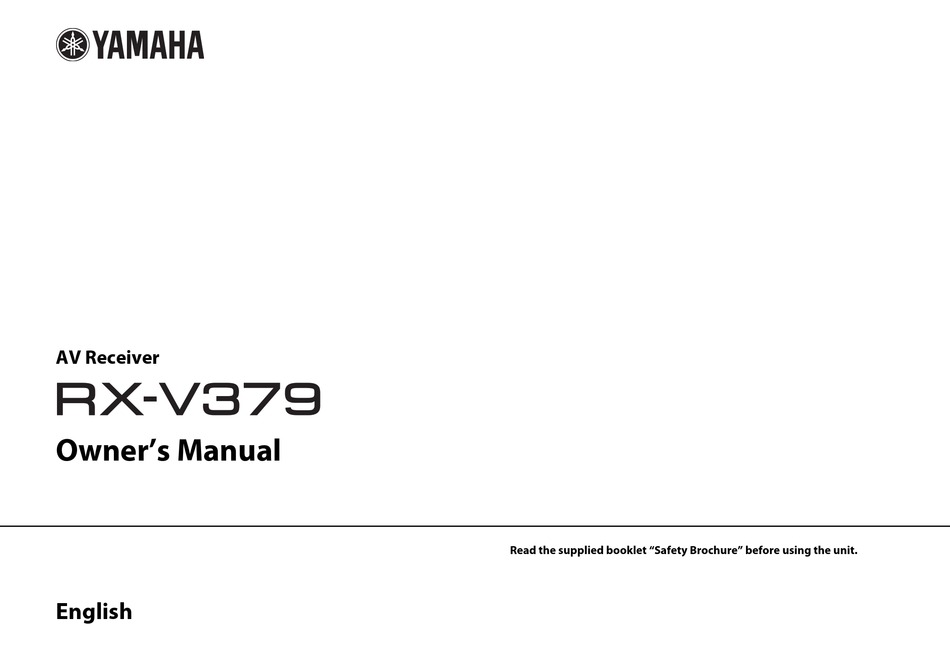 YAMAHA RX-V379 OWNER'S MANUAL Pdf Download | ManualsLib