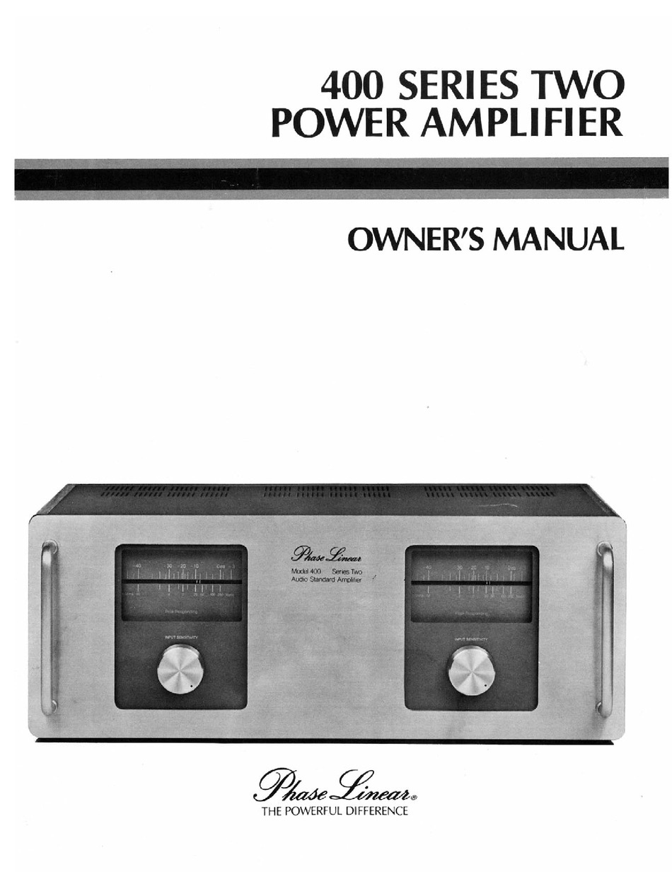 PHASE LINEAR PL 4000 Series II PREAMPLIFIER OWNER'S MANUAL 18 Pages 