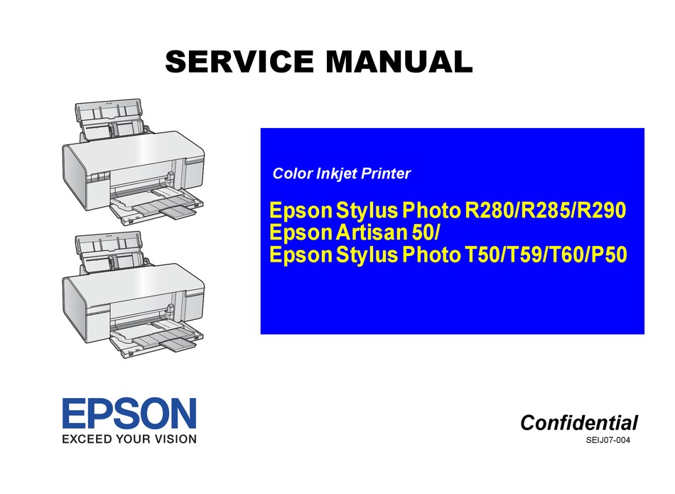 Epson Stylus Photo R280 Service Manual Pdf Download Manualslib