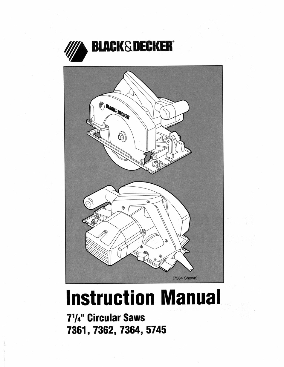 BLACK & DECKER 81/4 COMPUND MITER SAW 9425 INSTRUCTION MANUAL Pdf Download