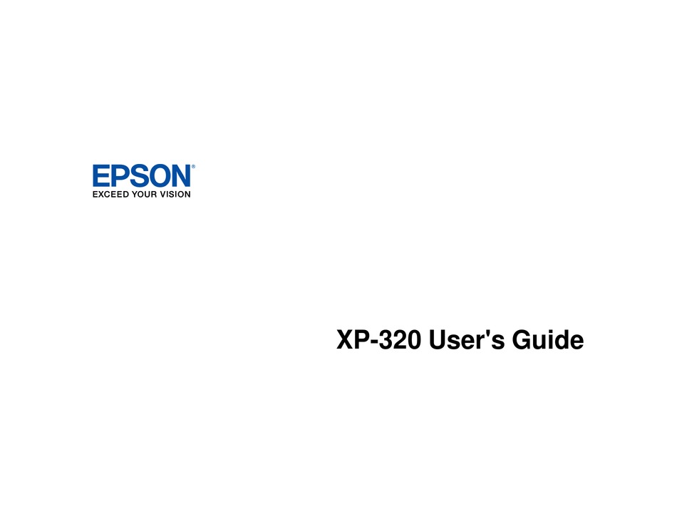 EPSON XP-320 USER MANUAL Pdf Download | ManualsLib