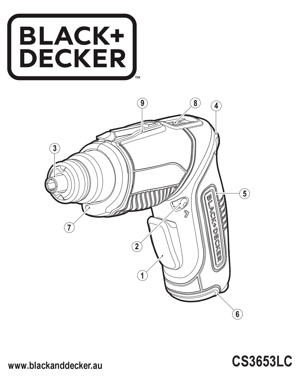 Black & Decker CS36BS Type H1 Cordless Screwdriver Spare Parts