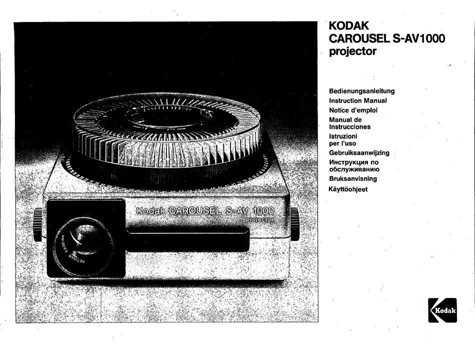 Instructions slide projector KODAK carousel S-AV GB French & German  CD/EMail 