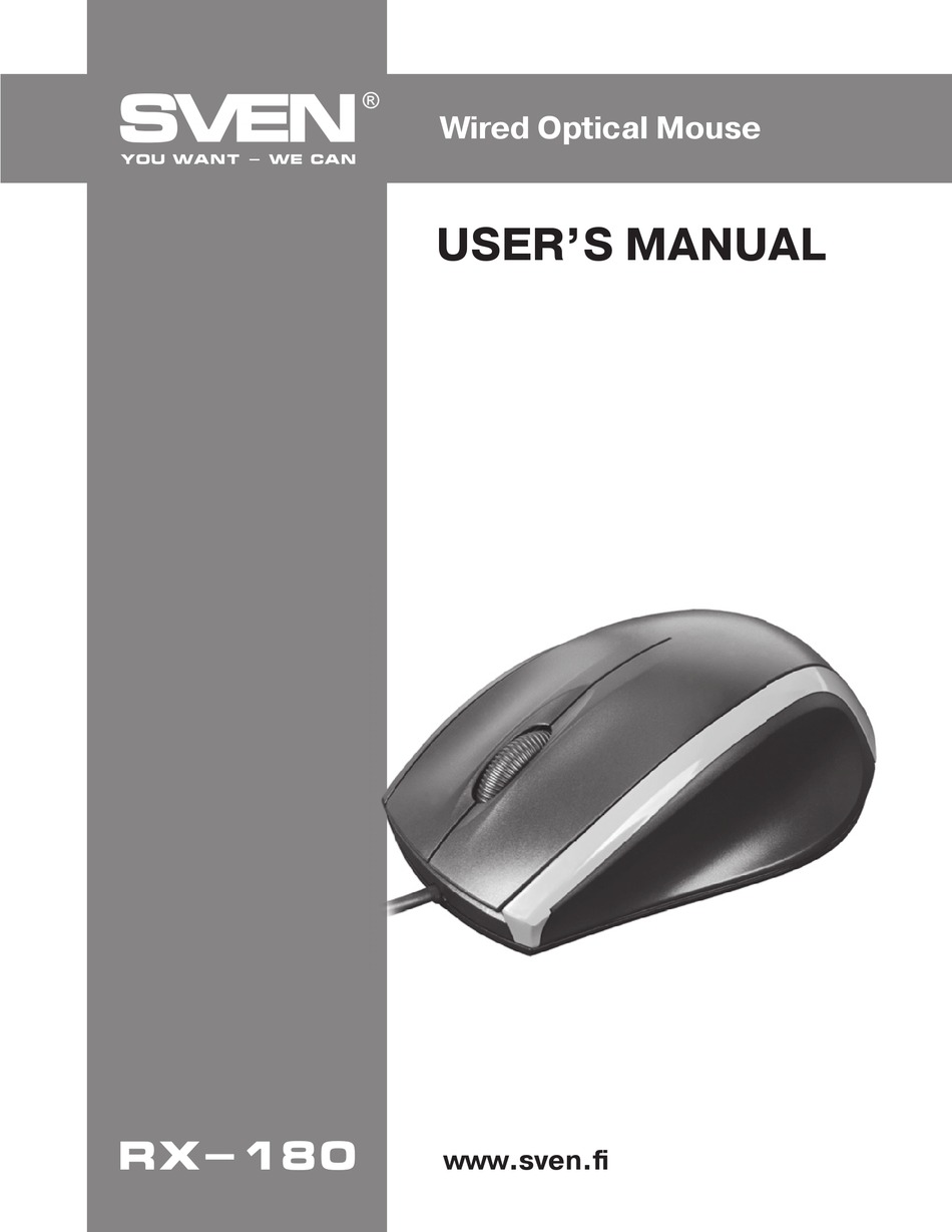 SVEN RX-180 USER MANUAL Pdf Download | ManualsLib