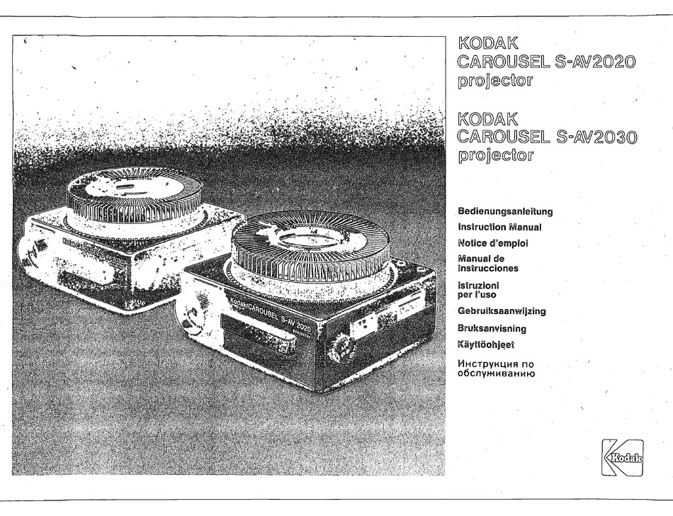 Kodak Carousel S Av Instruction Manual Pdf Download Manualslib