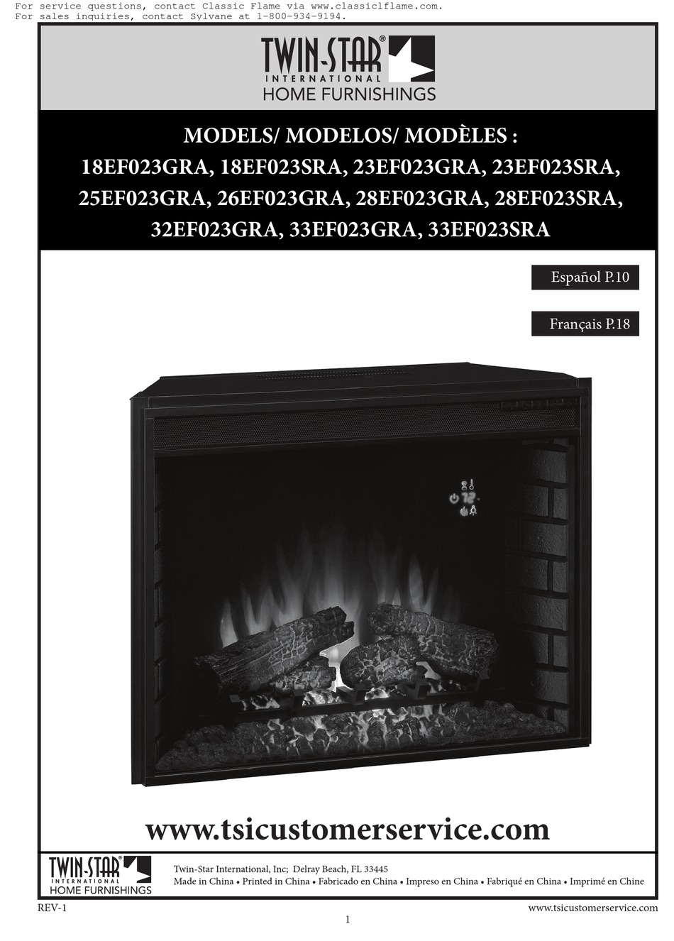 Twin Star International 18ef023gra Manual Pdf Download Manualslib