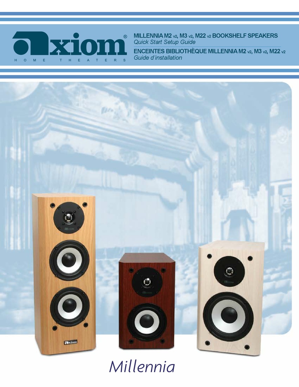AXIOM MILLENNIA M2 QUICK START SETUP 