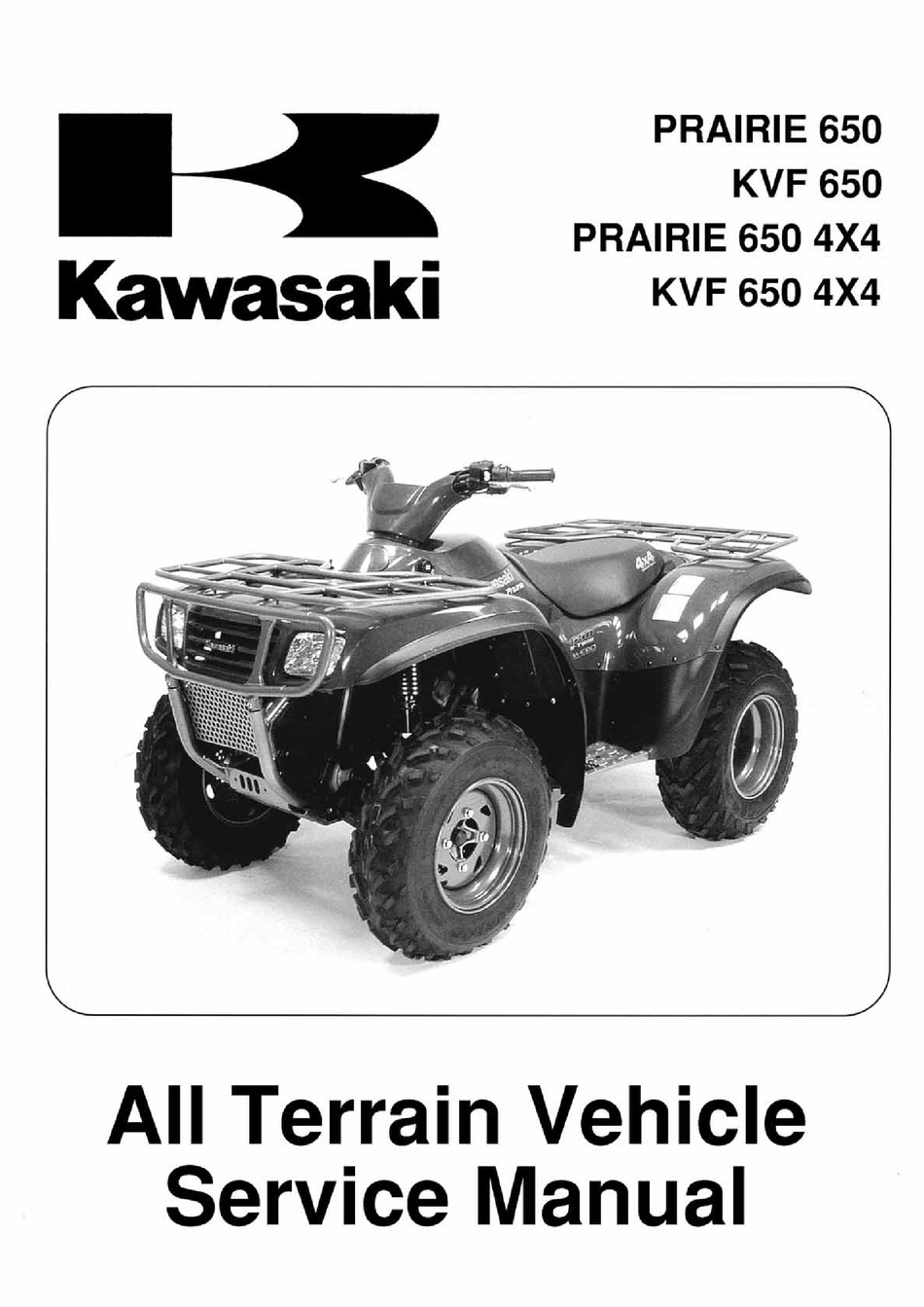 Kawasaki Prairie 650 Service Manual Pdf Download Manualslib