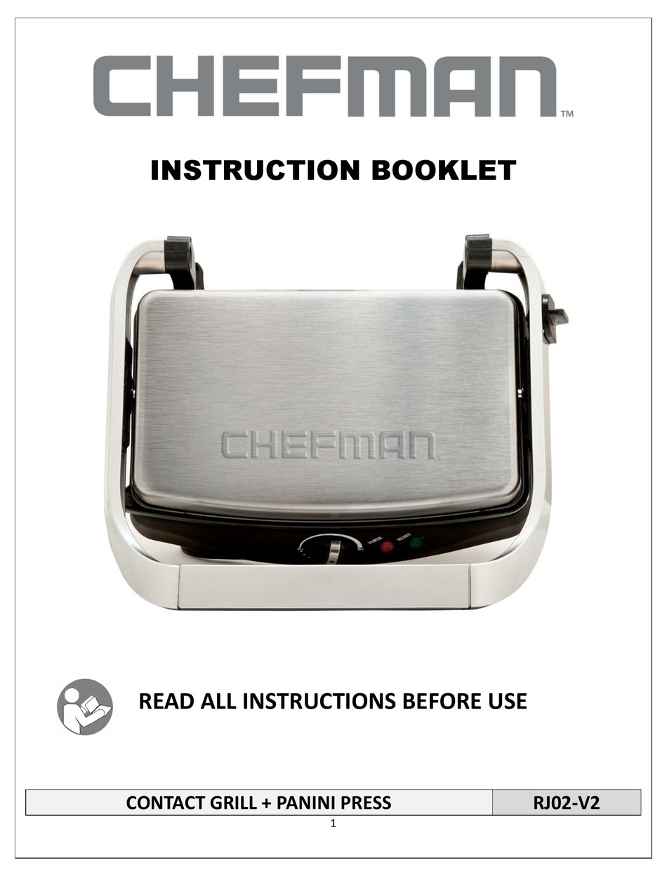 User manual Chefman RJ02-180 (English - 20 pages)