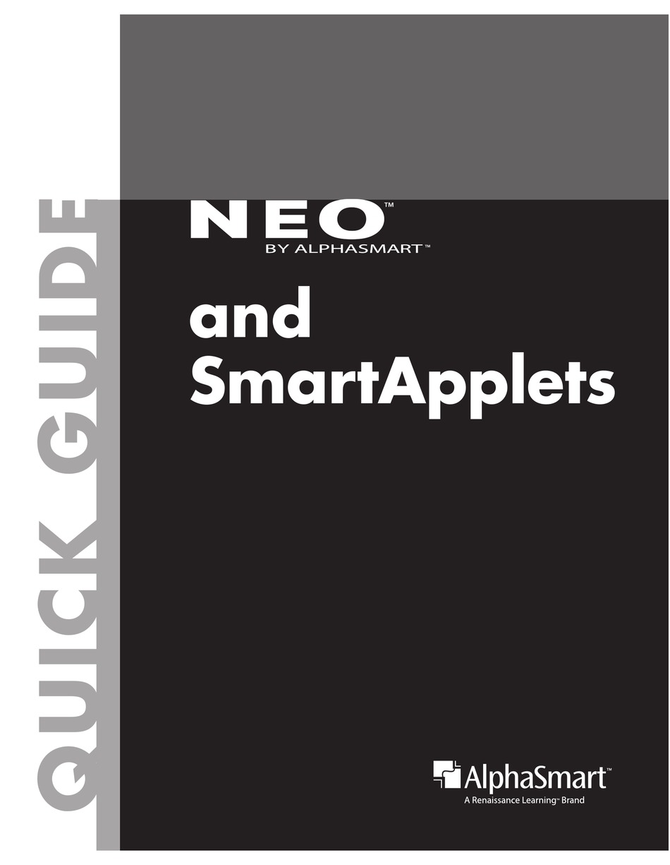 ALPHASMART NEO QUICK MANUAL Pdf Download | ManualsLib