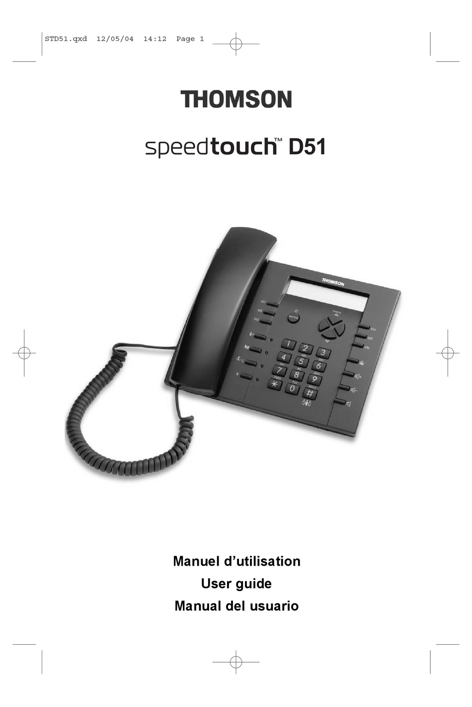 THOMSON SPEEDTOUCH D51 USER MANUAL Pdf Download ManualsLib