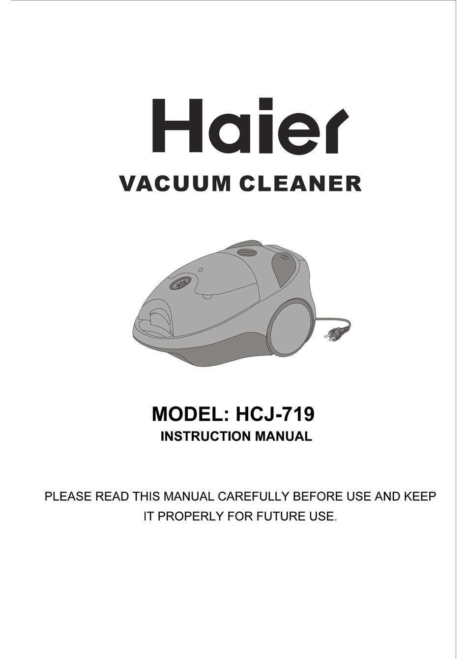 HAIER HCJ-719 INSTRUCTION MANUAL Pdf Download | ManualsLib