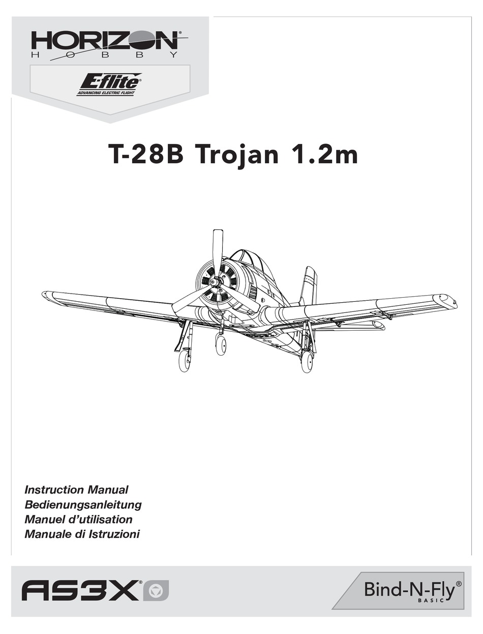 HORIZON HOBBY T-28B TROJAN 1.2M INSTRUCTION MANUAL Pdf Download