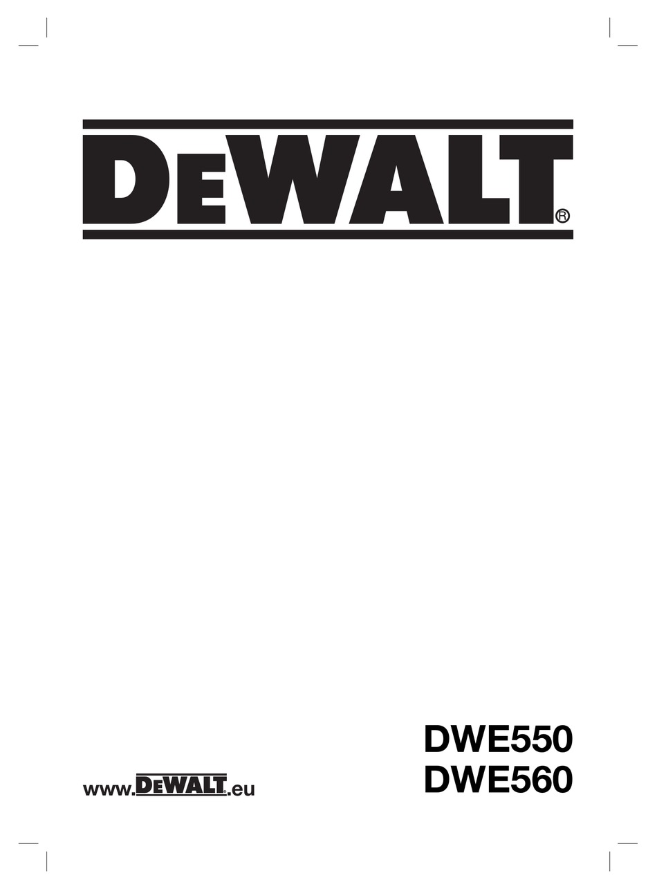 DWE550 OPERATING INSTRUCTIONS MANUAL Pdf Download |