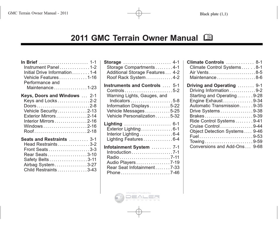 gmc terrain malfunction indicator lamp