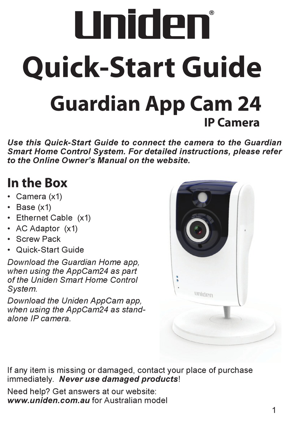 Guardian best sale app cam