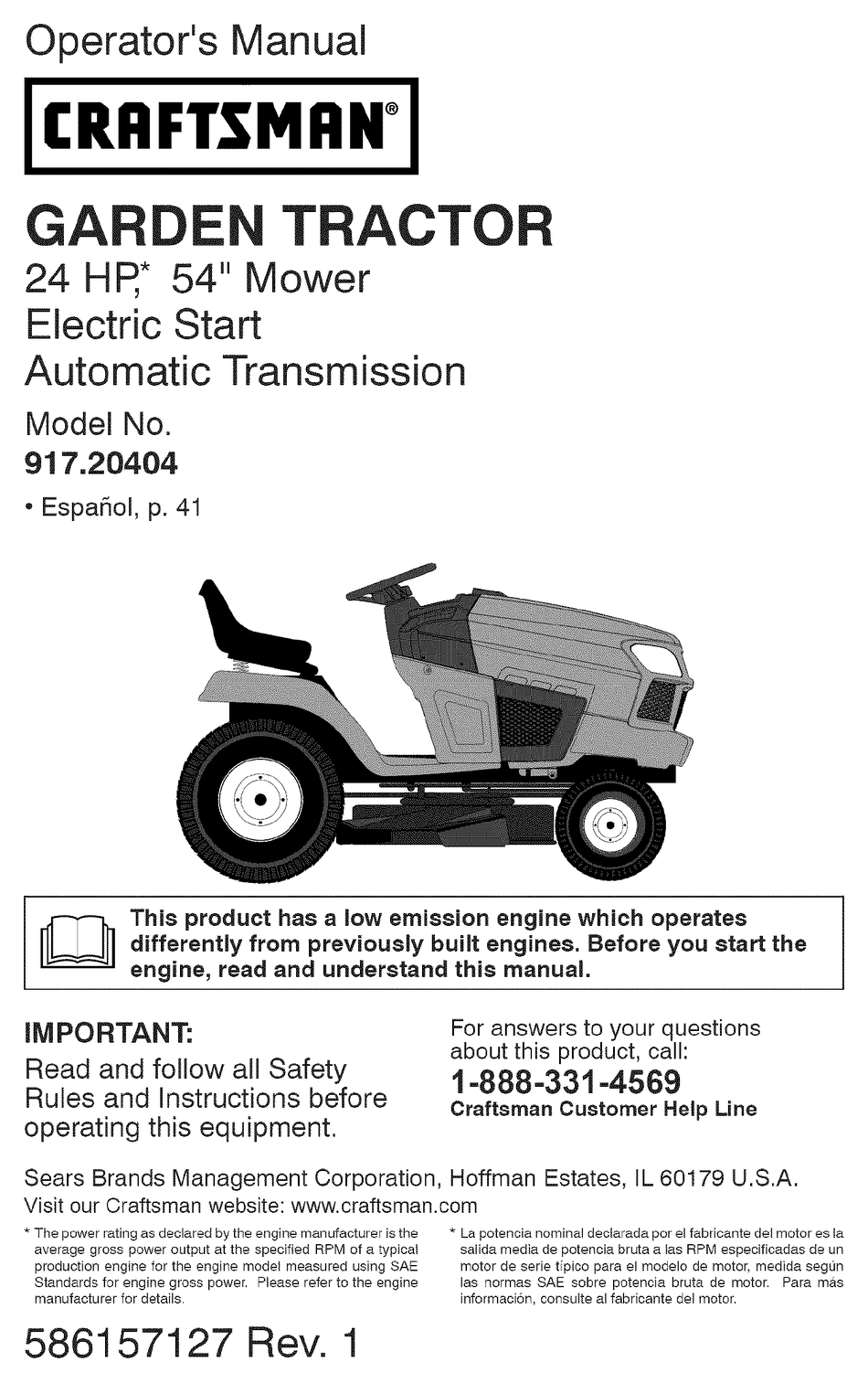 CRAFTSMAN 917.204040 OPERATOR'S MANUAL Pdf Download | ManualsLib