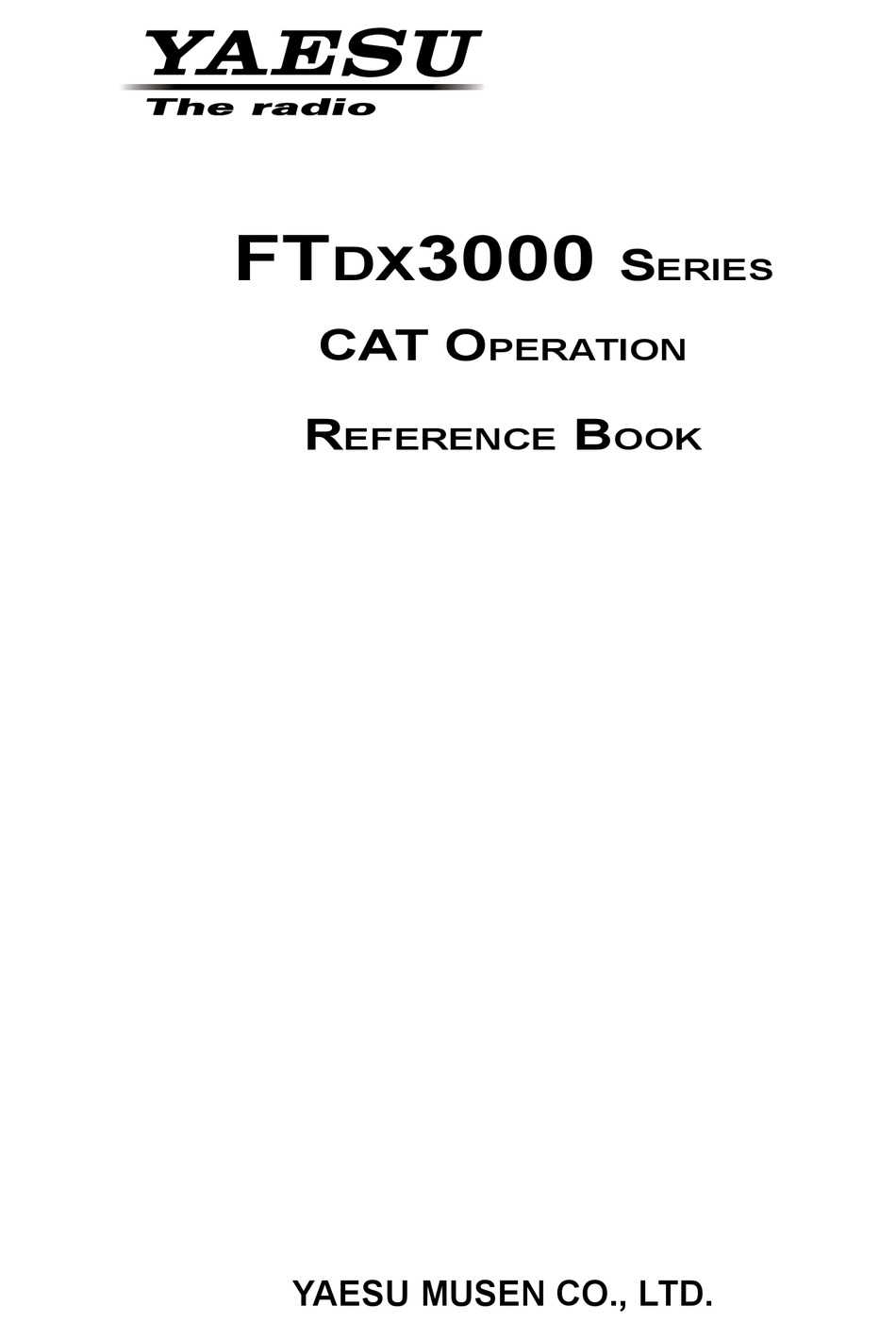 Yaesu Ftdx3000 Transceiver Supplement, PDF