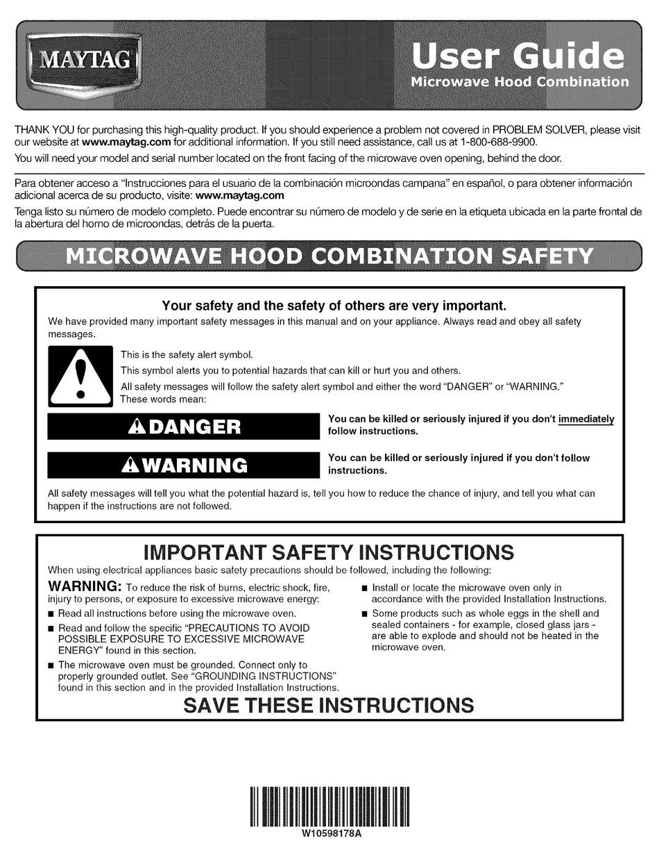 MAYTAG MMV4205DH0 USER MANUAL Pdf Download | ManualsLib