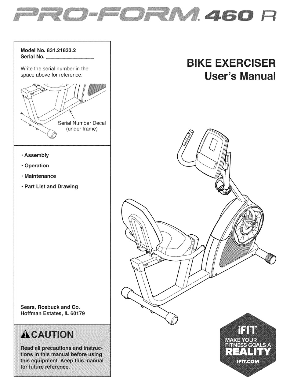 proform 460r exercise bike