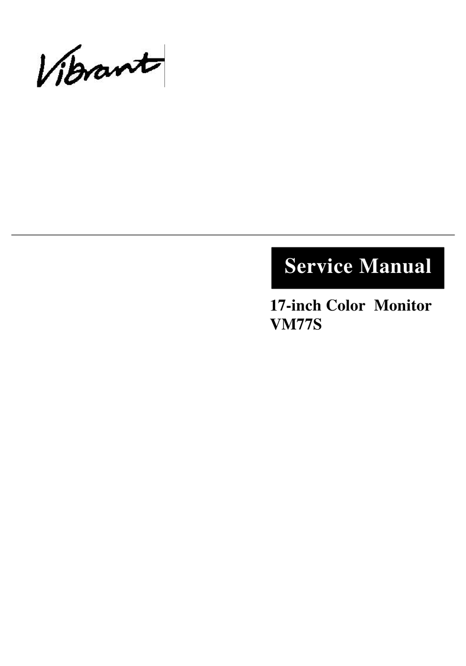 VIBRANT VM77S SERVICE MANUAL Pdf Download ManualsLib