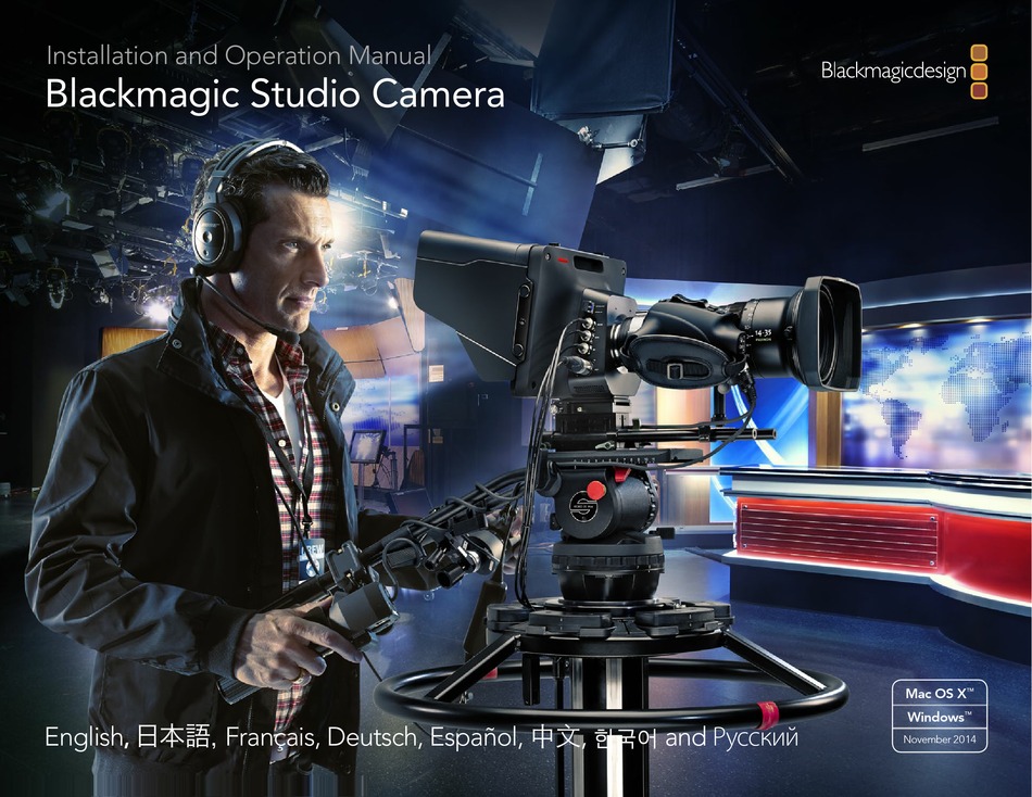 BLACKMAGICDESIGN BLACKMAGIC STUDIO CAMERA OPERATION MANUAL Pdf Download