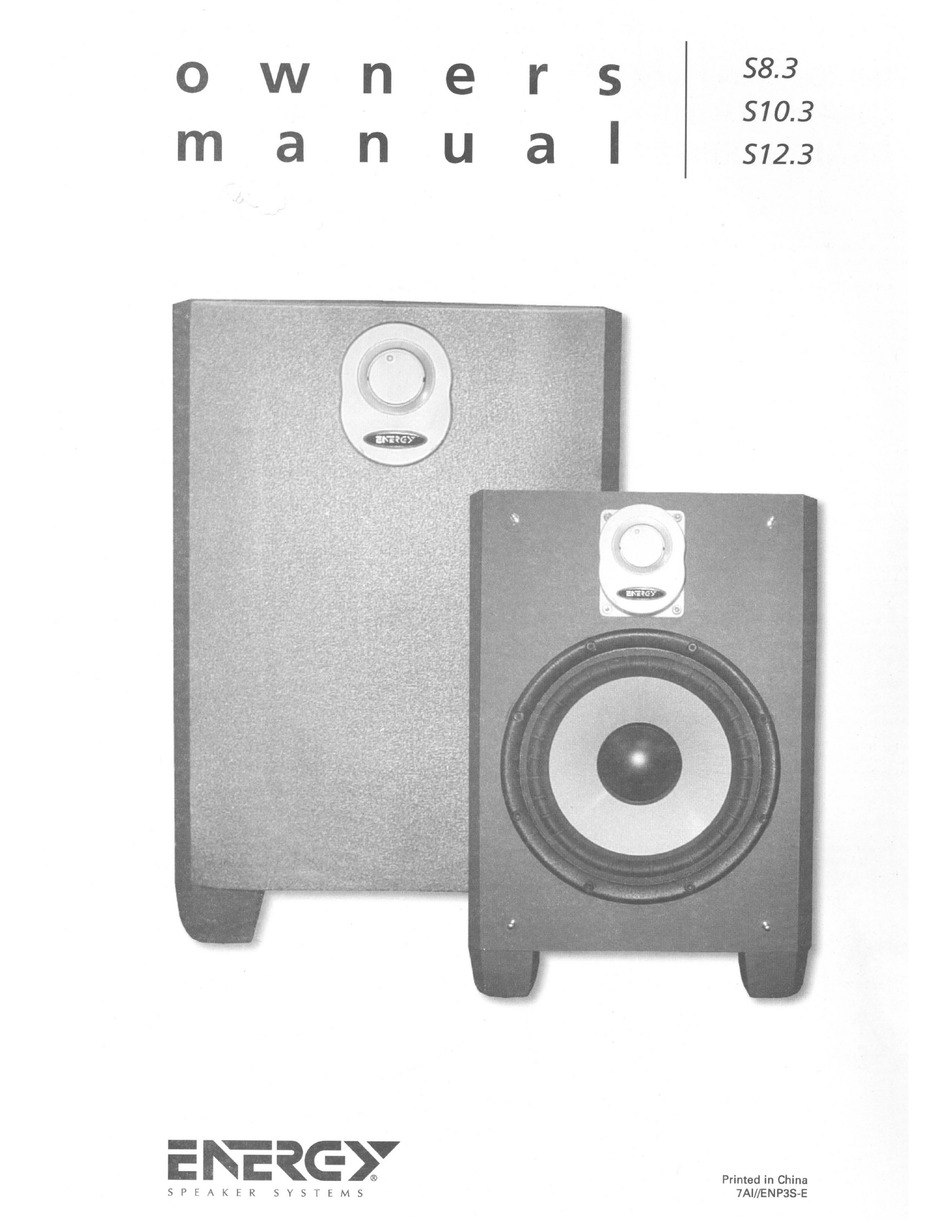 energy s8 3 subwoofer