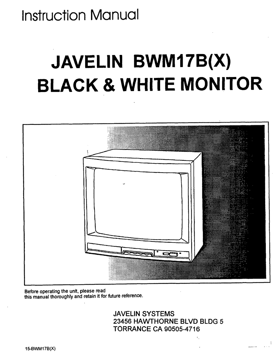 JAVELIN BWM17B INSTRUCTION MANUAL Pdf Download ManualsLib