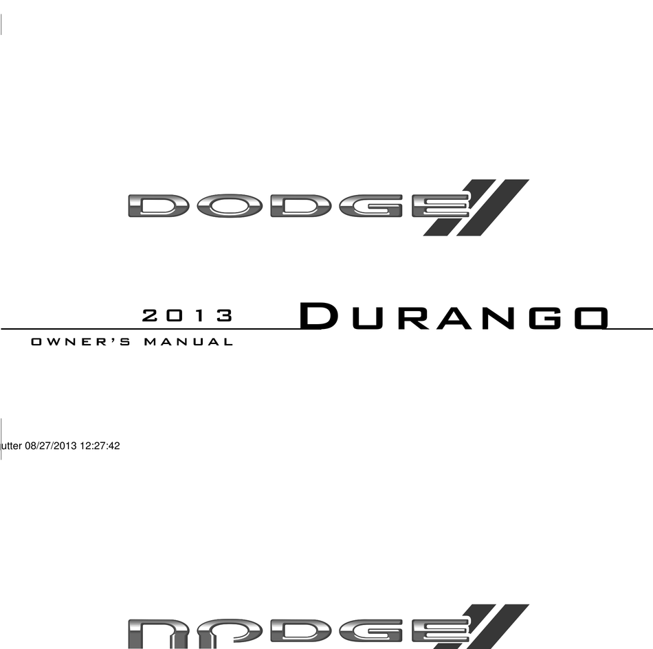 DODGE DURANGO 2013 OWNER'S MANUAL Pdf Download ManualsLib