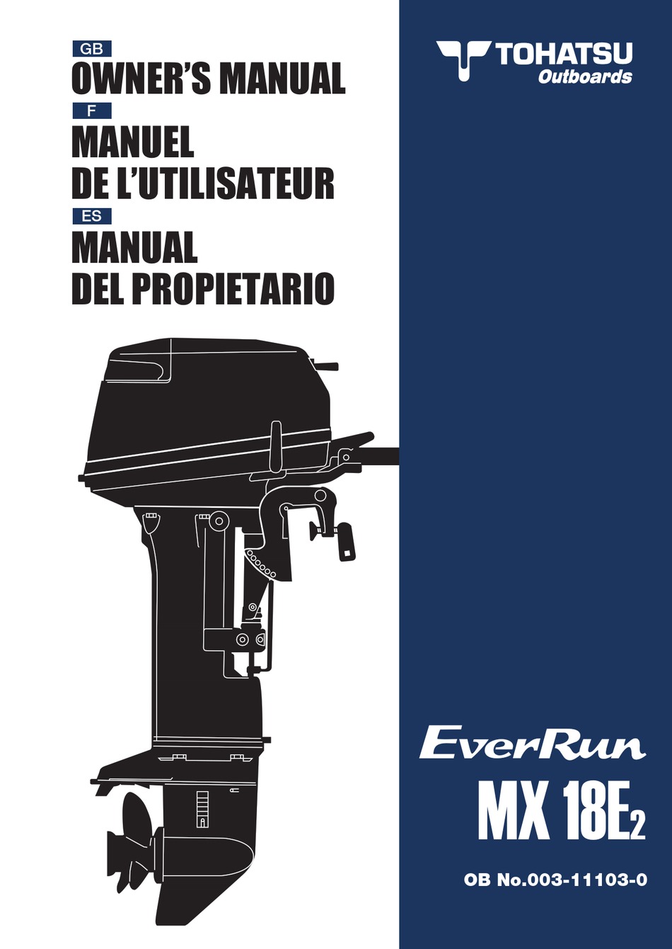 TOHATSU EVERRUN MX 18E2 OWNER'S MANUAL Pdf Download ManualsLib
