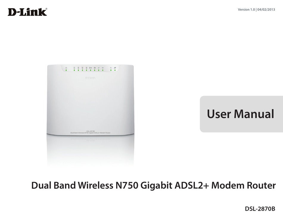 D-LINK DSL-2870B USER MANUAL Pdf Download | ManualsLib