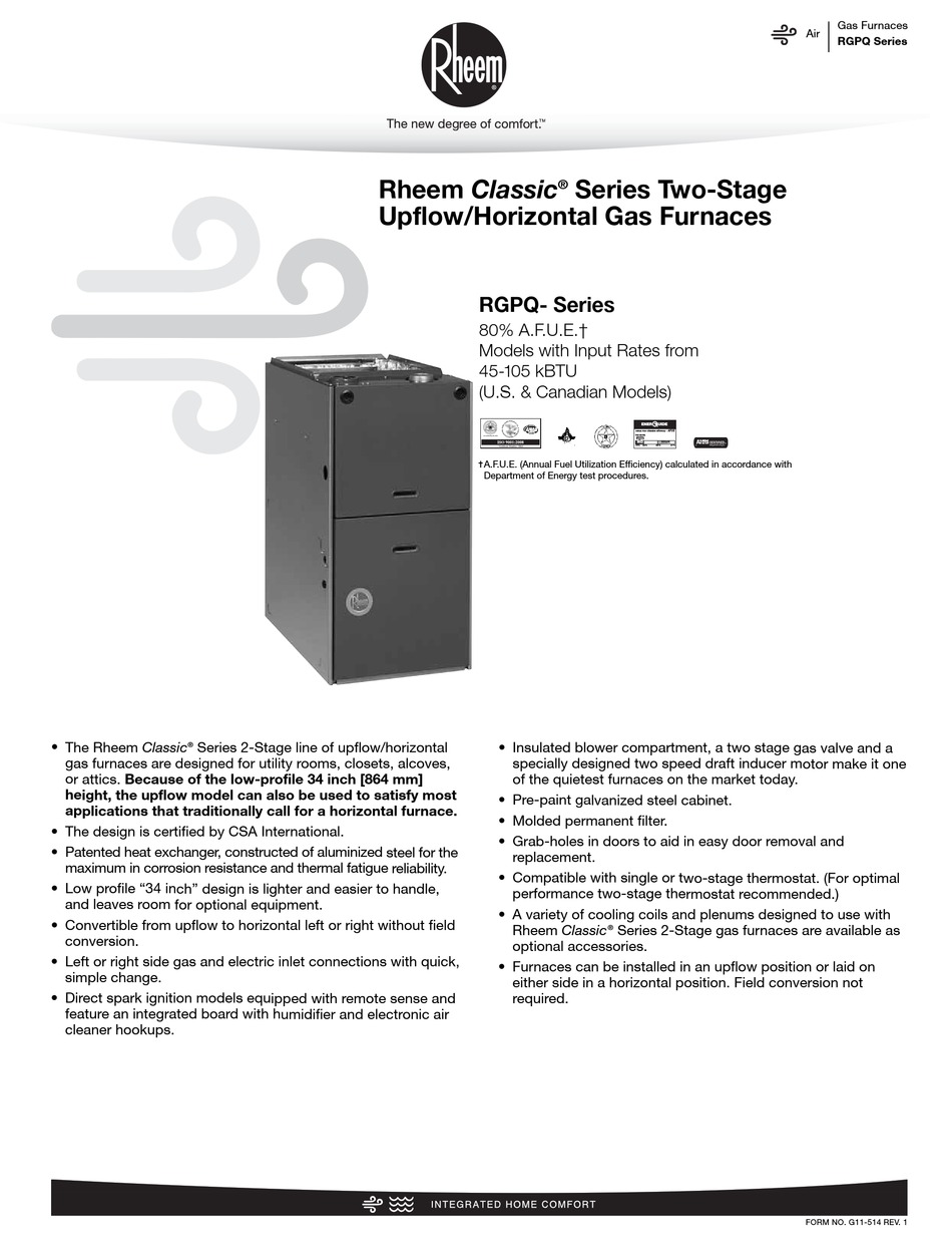 Rheem R95t Installation Manual