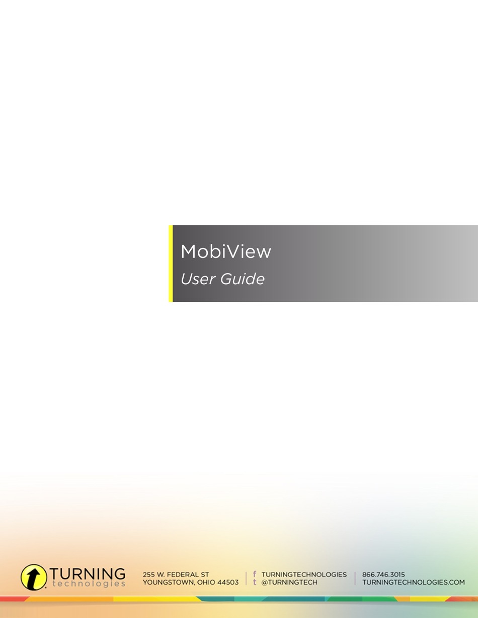 TURNING TECHNOLOGIES MOBIVIEW USER MANUAL Pdf Download ManualsLib