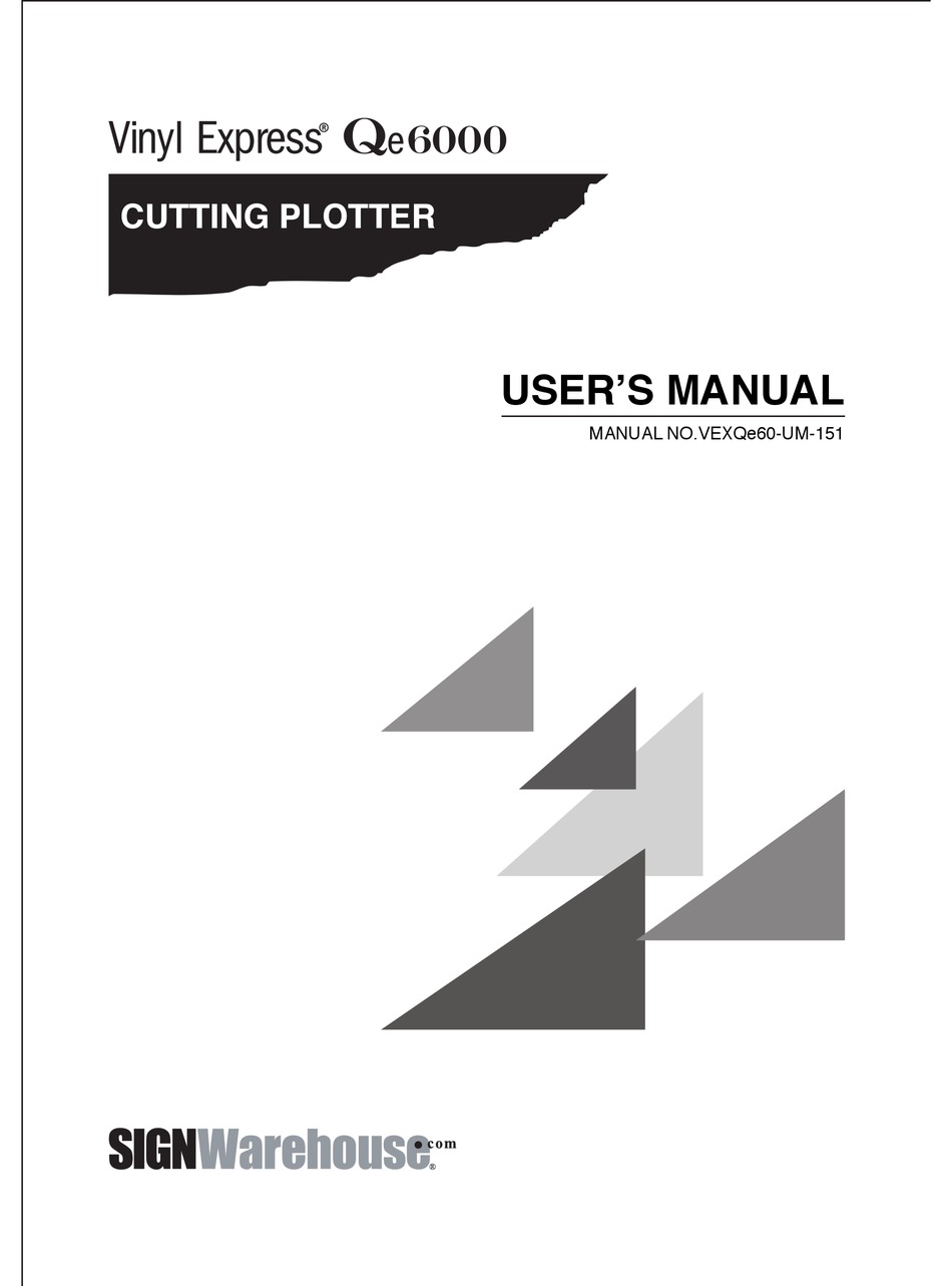 VINYL EXPRESS QE6000 USER MANUAL Pdf Download