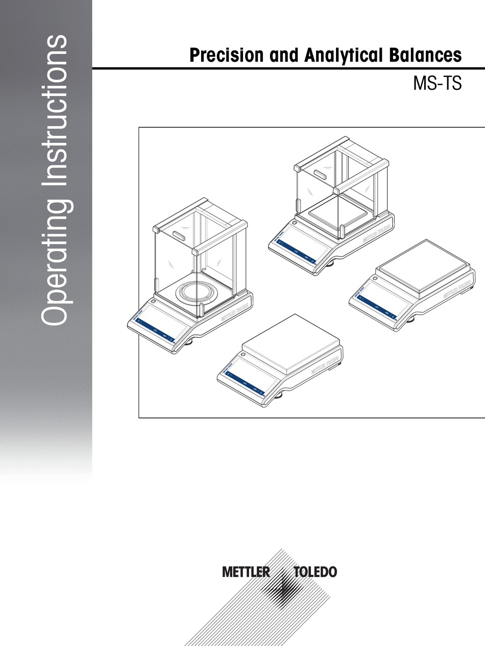 METTLER TOLEDO MS SERIES OPERATING INSTRUCTIONS MANUAL Pdf Download