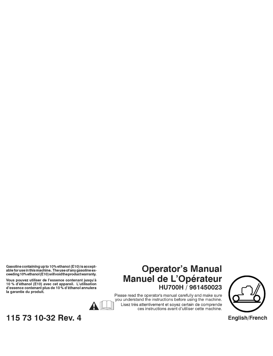 Husqvarna hu700f 2024 owners manual