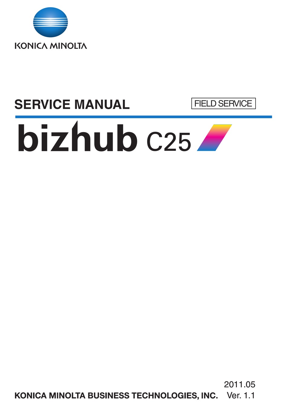 Konica Minolta Bizhub C25 Service Manual Pdf Download Manualslib