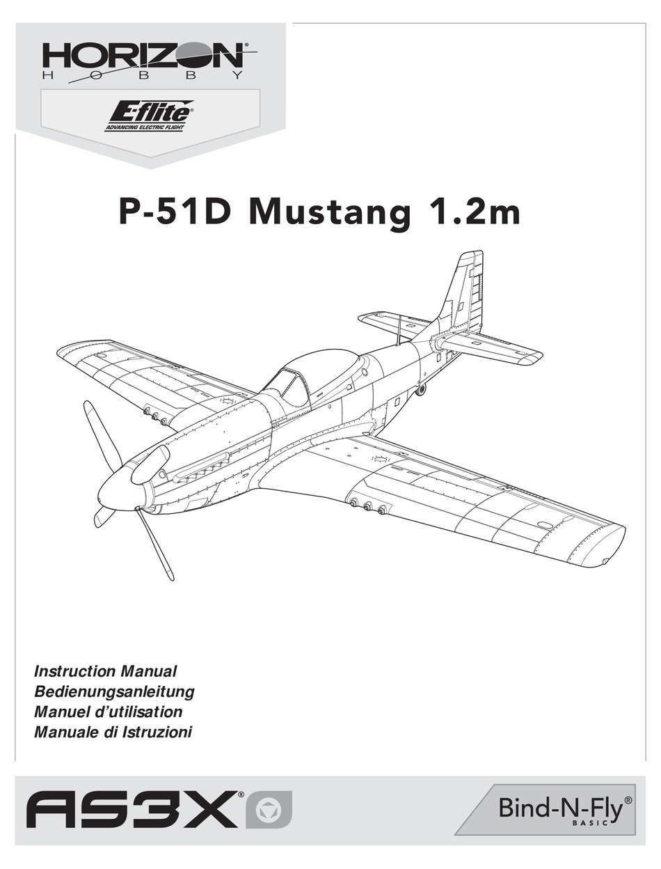 HORIZON HOBBY P51D MUSTANG 1.2M AS3X INSTRUCTION MANUAL Pdf Download