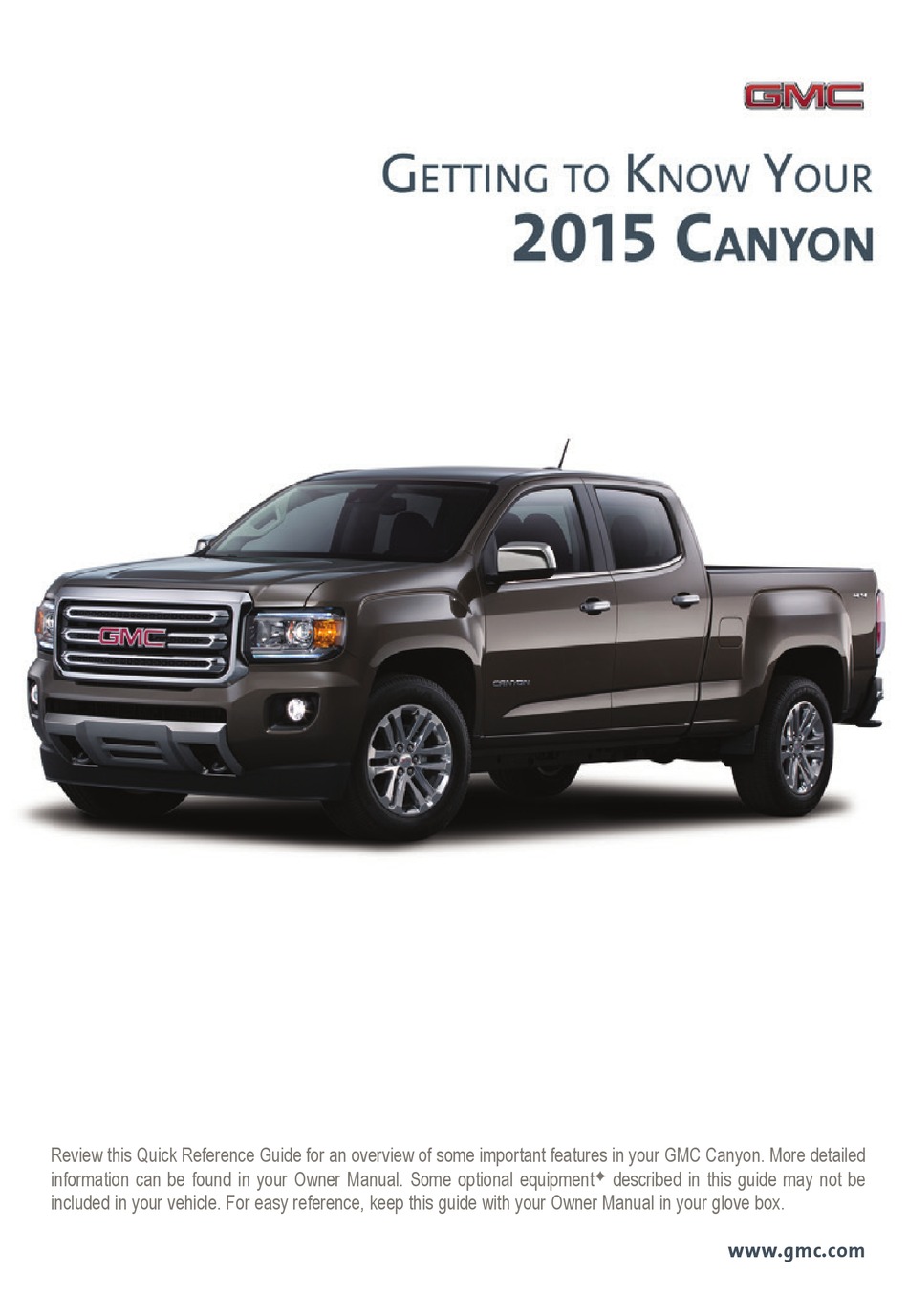 GMC CANYON QUICK REFERENCE MANUAL Pdf Download ManualsLib