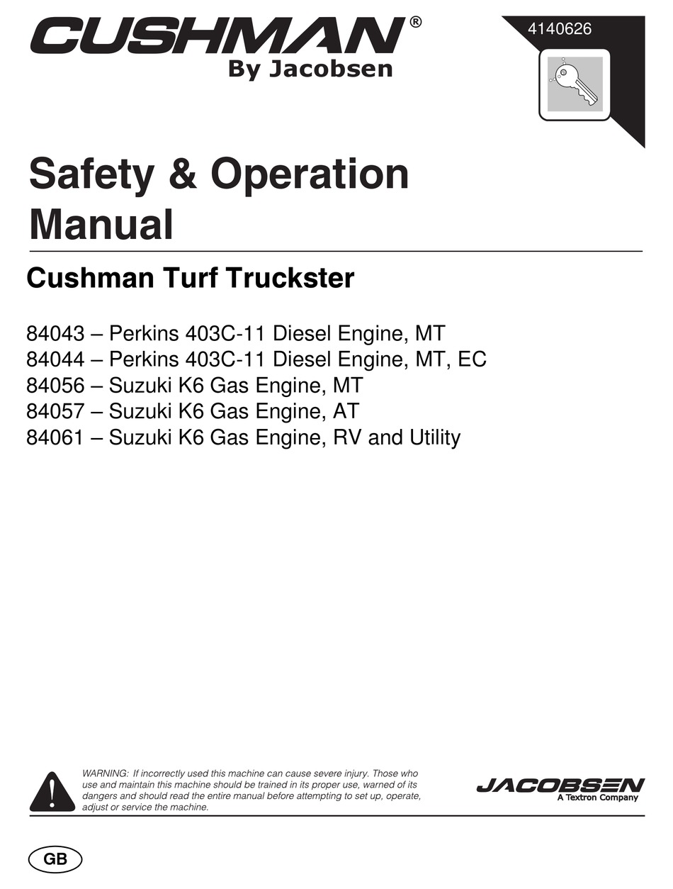 CUSHMAN 84043 OPERATION MANUAL Pdf Download | ManualsLib