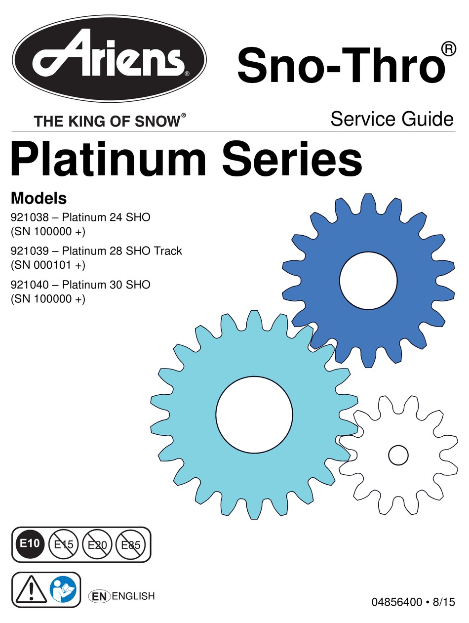 ARIENS SNOTHRO 921038 PLATINUM 24 SHO SERVICE MANUAL Pdf