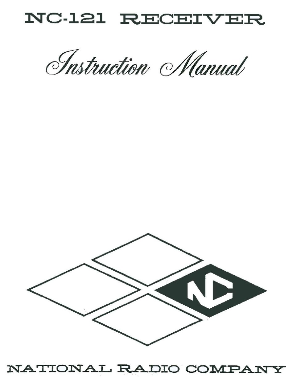 National Radio Nc 121 Instruction Manual Pdf Download Manualslib