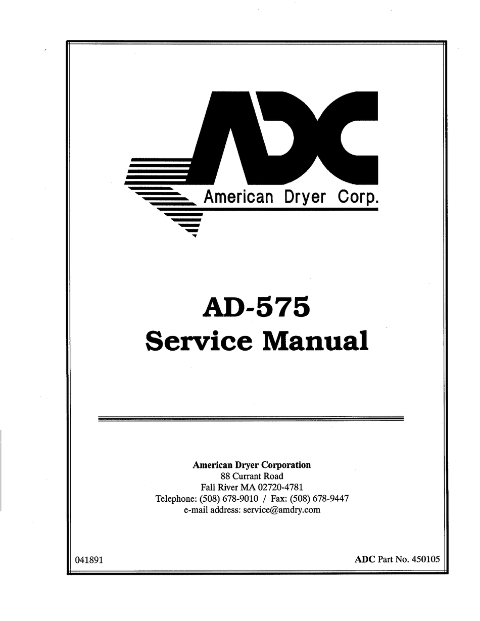 ADC AD SERVICE MANUAL Pdf Download ManualsLib