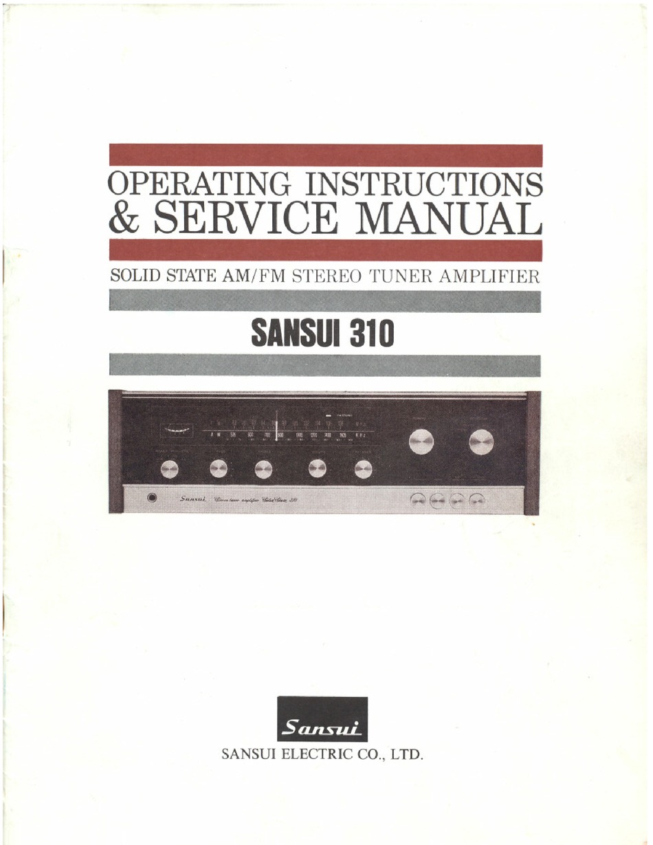 SANSUI 310 OPERATING INSTRUCTIONS & SERVICE MANUAL Pdf Download