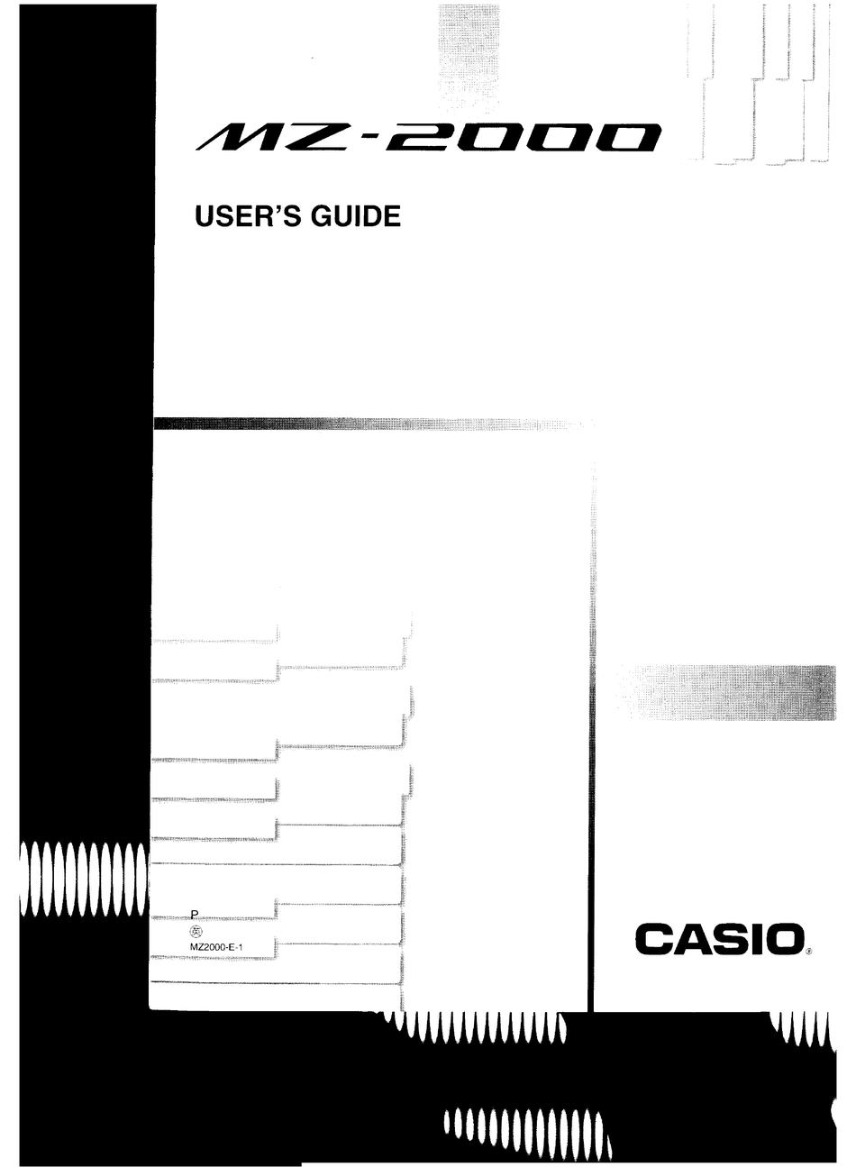 CASIO MZ-2000 USER MANUAL Pdf Download | ManualsLib