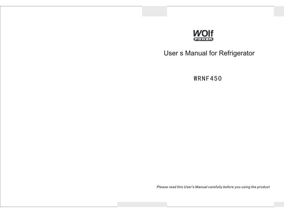 WOLF POWER WRNF450 USER MANUAL Pdf Download ManualsLib