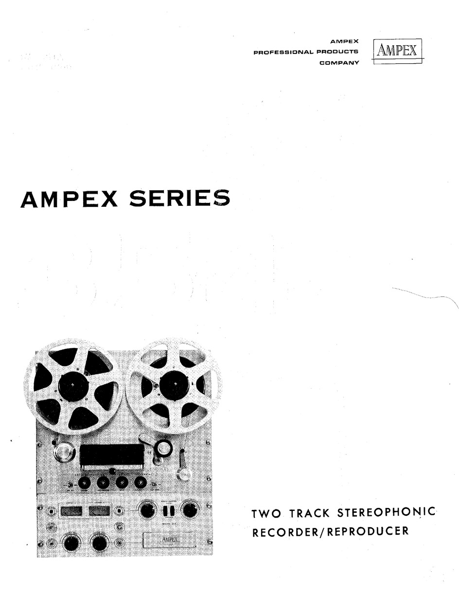 AMPEX 354 MANUAL Pdf Download | ManualsLib