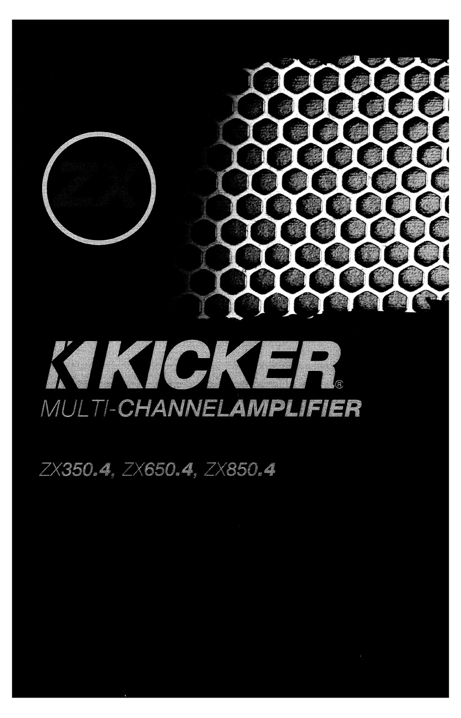 KICKER ZX850.4 OWNER'S MANUAL Pdf Download | ManualsLib