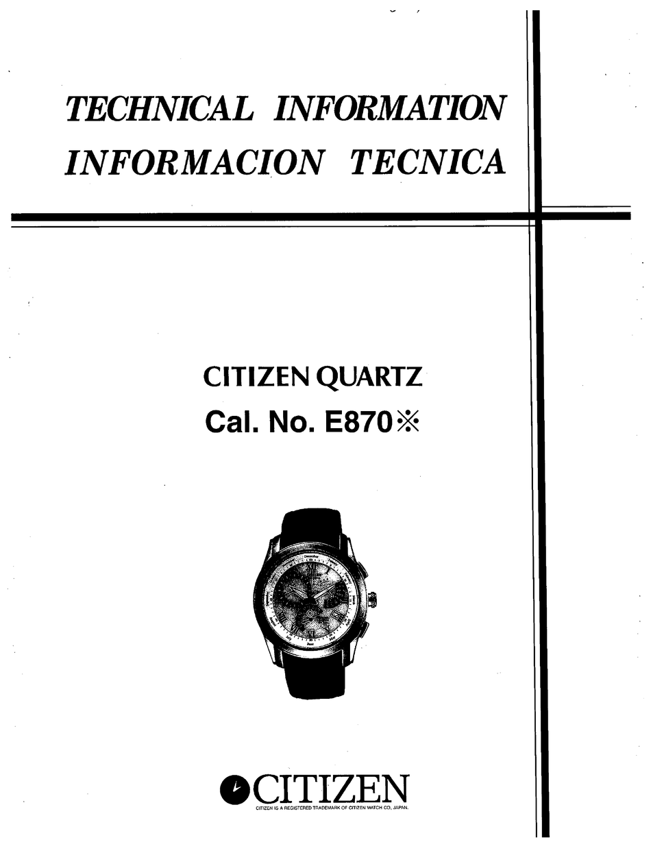 citizen e870 setting